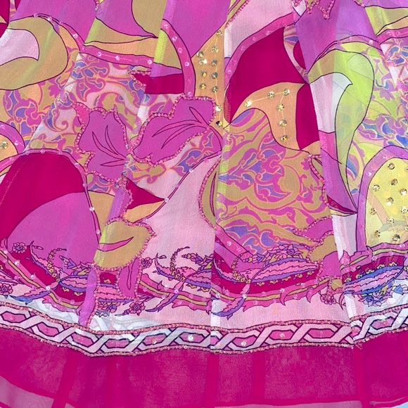 ECI, size 4, 100% silk, vintage, sequin, swing skirt. - Picture 6 of 6